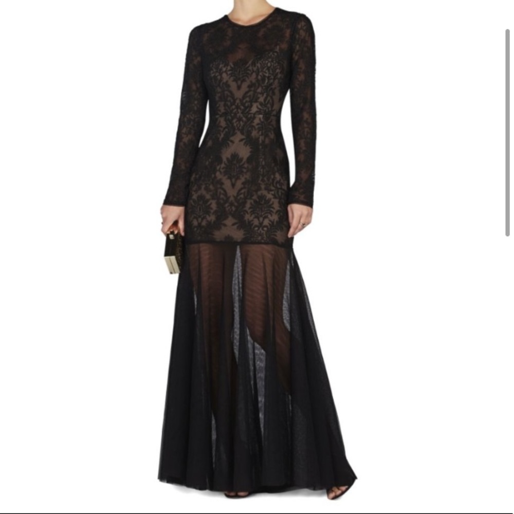 BCBG Tatiana Baroque Embroidery Gown